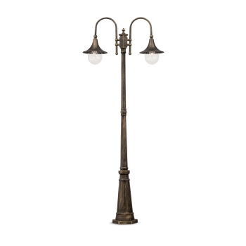 Cima PT2 black and gold street lamp by Ideal Lux
