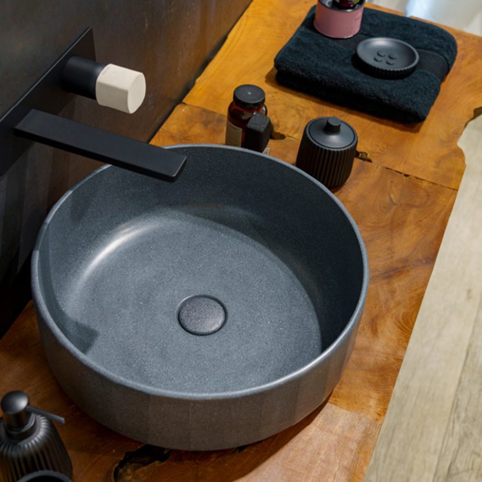 Castle Gray sink by Cipì in Blue Sand Stone