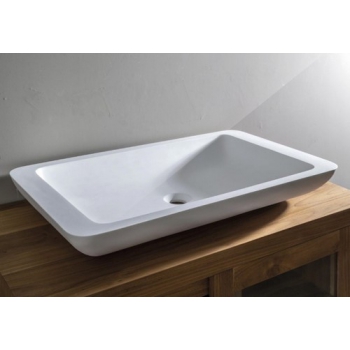 Comfortable Cipì sink in rectangular Solid Surface