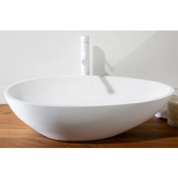 Countertop sink the Cipì egg in Histone for bowl support