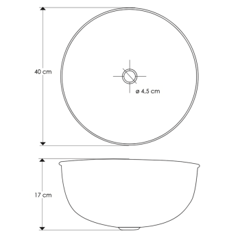 Cipì Round countertop sink in large polished concrete