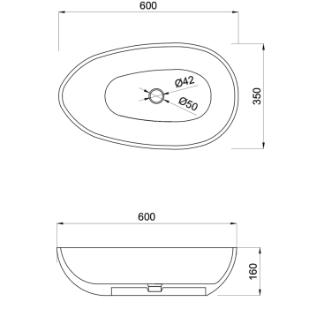 Cipì Uovo Basin CP950SO countertop washbasin in Istone solid Surface