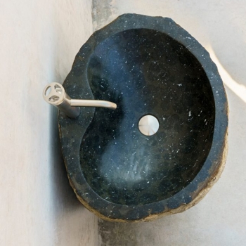 Cipì Free Standing Joya Pedestal CP950STJO sink in river stone