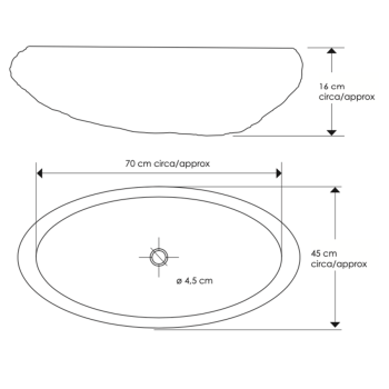Joya XL CP950JOYA sink by Cipì in natural river stone