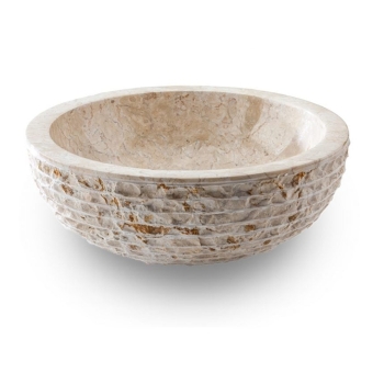 Merapi Basin CP950 / MR sink by Cipì in white or black round countertop marble