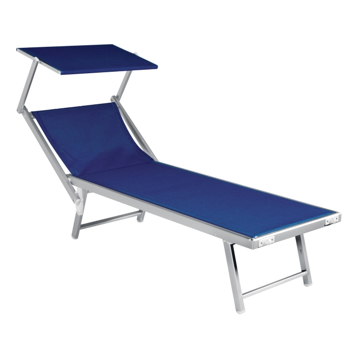 Greenwood Blue Canopy Beach Lounger 