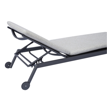 Porto Cervo Anthracite Sun Lounger by Greenwood