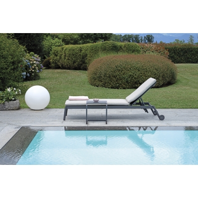 Porto Cervo Anthracite Sun Lounger by Greenwood