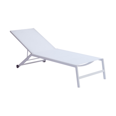 Greenwood Ivory Wheeled Sun Lounger