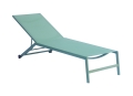 Greenwood Wheeled Sun Lounger in Green