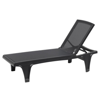 Tahiti sunbed in technopolymer and Scab Design fabric