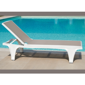 Tahiti sunbed in technopolymer and Scab Design fabric