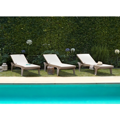 Tahiti sunbed in technopolymer and Scab Design fabric