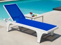 Tahiti sunbed in technopolymer and Scab Design fabric