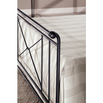 Croix wrought-iron single bed, handcrafted