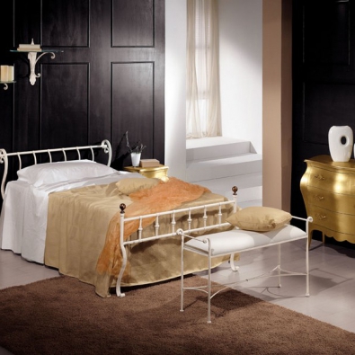 One and a half bed Gondola in wrought iron handcrafted