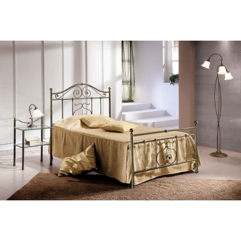 Minerva single bed in wrought iron handcrafted
