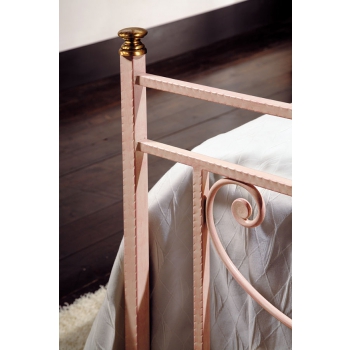 Square and half sun bed in wrought iron handcrafted