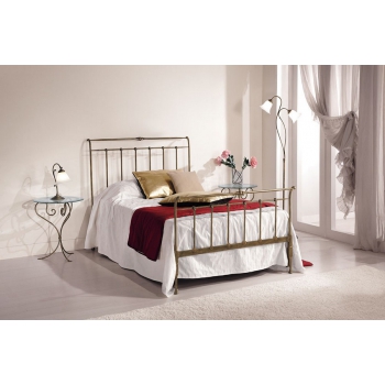 Young single bed in wrought iron handcrafted