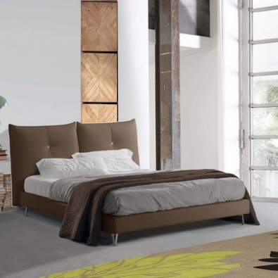 Adone bed of Lettissimi fabric or eco-leather