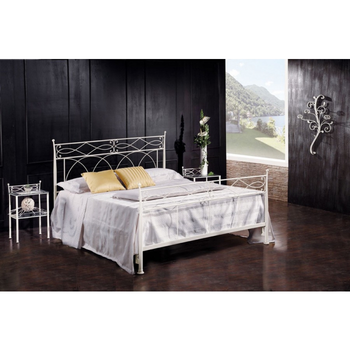 Amber double bed in handcrafted wrought iron