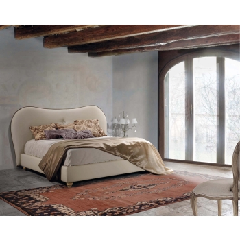 Bernadette bed by Lettissimi in fabric or eco-leather