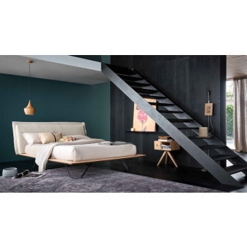 Diamond bed of double altacorte with upholstered headboard