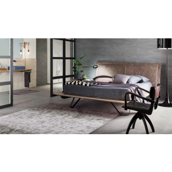 Diamond bed of double altacorte with upholstered headboard