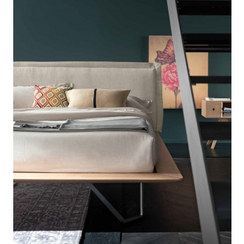 Diamond bed of double altacorte with upholstered headboard