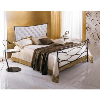 Enea Capitonné double bed by Pama Letti