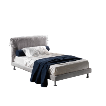 Fiocco bed in eco-leather or fabric