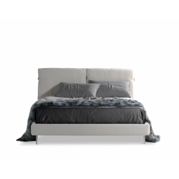 Fiocco bed in eco-leather or fabric
