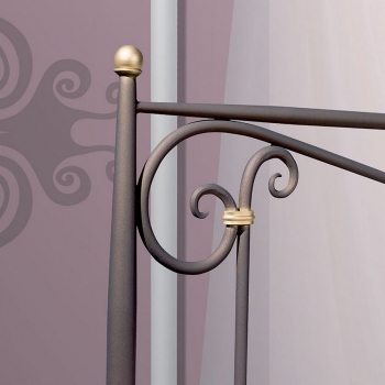 Cleopatra Single Wrought Iron Bed Model by Pama Letti