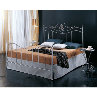 Cleopatra wrought iron bed in a square and a half by Pama Letti