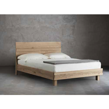 Kenzo Altacorte double bed in solid wood planks