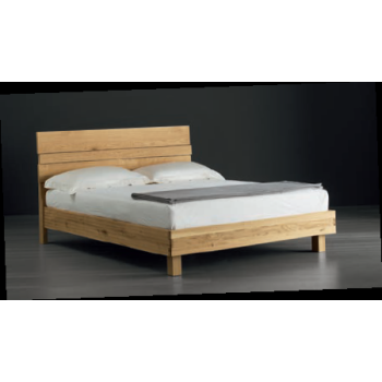 Kenzo Altacorte double bed in solid wood planks