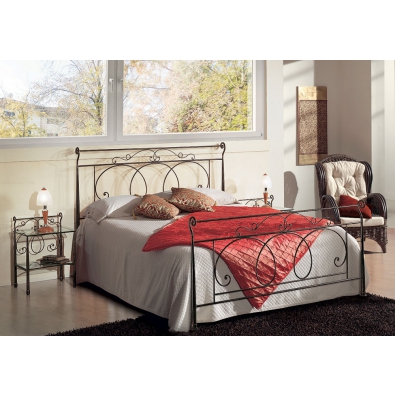 Amber double bed in wrought iron handcrafted