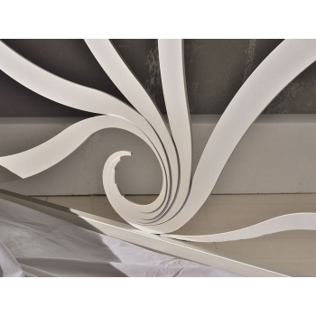 Conchiglia double bed in wrought iron handcrafted