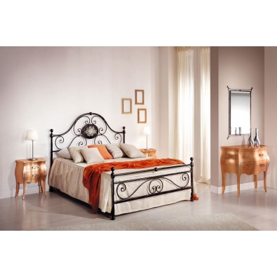 Emmy double bed in wrought iron handcrafted