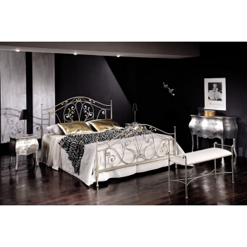 Fiore double bed in wrought iron handcrafted