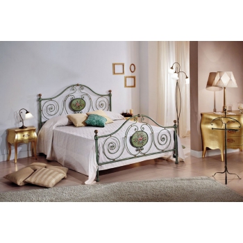Ginevra double bed in wrought iron handcrafted