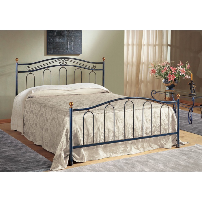 Ginger Double Bed Entirely In Wrought Iron, Wrought Iron Twin Bed Headboard