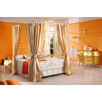 Imperial double bed in wrought iron handcrafted