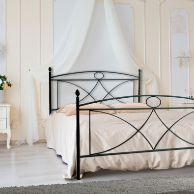 Alice double bed in wrought iron