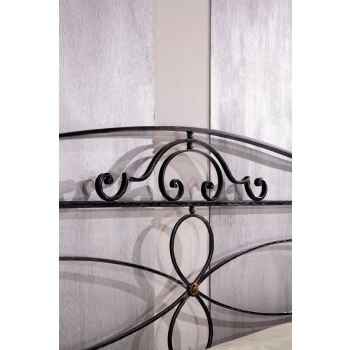 Muse double bed in wrought iron handcrafted