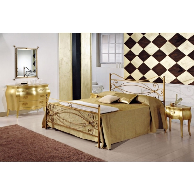 Double bed Note in wrought iron handcrafted
