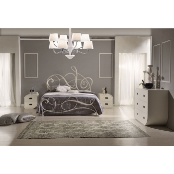 Orient double bed in wrought iron handcrafted