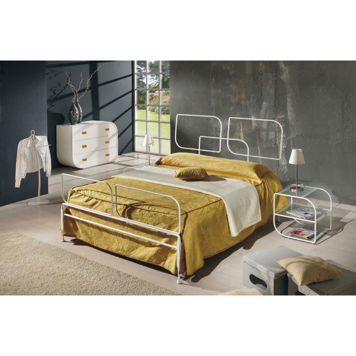 Pacifico double bed in wrought iron handcrafted