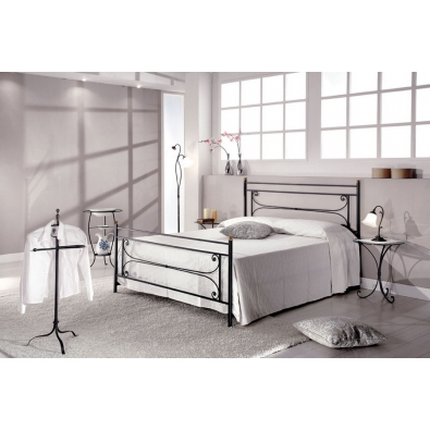 Sole double bed in wrought iron handcrafted