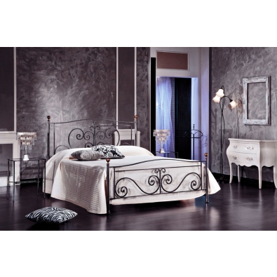 Stella double bed in wrought iron handcrafted